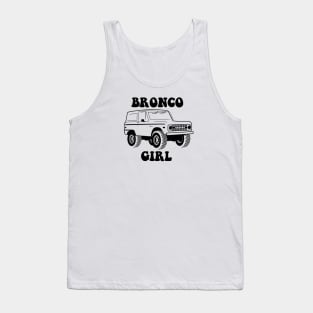 Bronco Girl 1966-1977 Black Print Tank Top